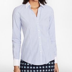 Pink and blue striped Brooks Brothers shirt